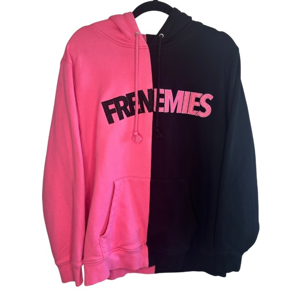 Teddy Fresh Frenemies Hoodie H3 Limited Edition Merch Split Black/Pink Large
